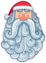 Cartoon Portrait Of Santa Claus Sticker