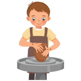 Cartoon Potter Boy Sticker