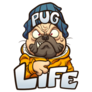 Cartoon Pug Life Sticker