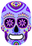 Cartoon Purple Mexican Sugar Skull Sticker