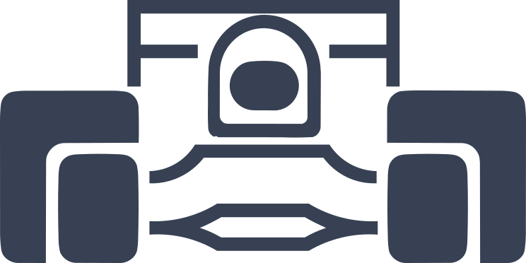 Cartoon Race Car Sticker