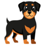 Cartoon Rottweiler Sticker