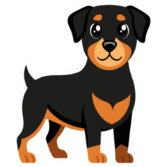 Cartoon Rottweiler Sticker