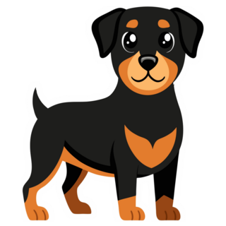 Cartoon Rottweiler Sticker