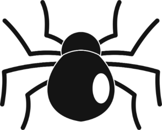 Cartoon Round Spider Sticker