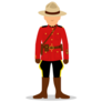 Cartoon Royal Canadian Mounted Police Man Sticker
