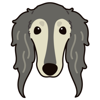 Cartoon Saluki Face Sticker