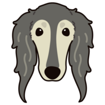 Cartoon Saluki Face Sticker