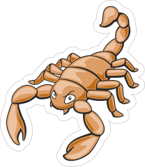 Cartoon Scorpion Mascot Sticker
