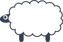 Cartoon Sheep Lamb With Large Eyes Sticker