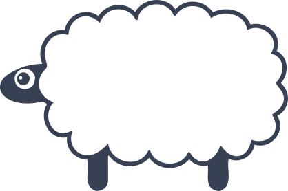 Cartoon Sheep Lamb With Large Eyes Sticker