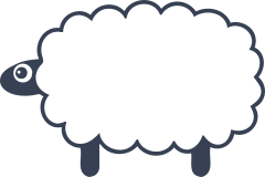 Cartoon Sheep Lamb With Large Eyes Sticker