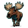 Cartoon Silly Moose Sticker