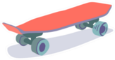 Cartoon Skateboard Sticker