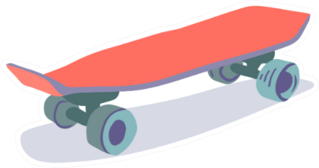 Cartoon Skateboard Sticker