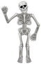 Cartoon Skeleton Mascot Chiropractor Sticker