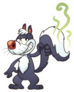 Cartoon Skunk With Green Smell Sticker