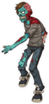 Cartoon Slow Walking Zombie Sticker
