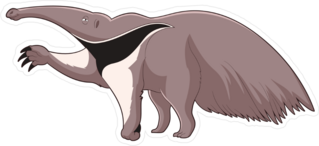 Cartoon Smiling Anteater Sticker