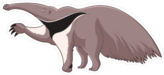 Cartoon Smiling Anteater Sticker
