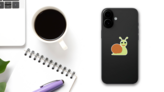 Cartoon Snail Icon Sticker on a Phone (New) example