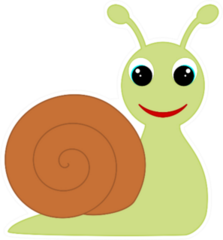 Cartoon Snail Icon Sticker