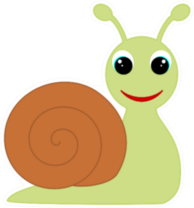 Cartoon Snail Icon Sticker
