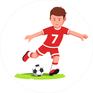 Cartoon Soccer Player Sticker