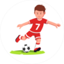Cartoon Soccer Player Sticker