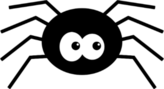 Cartoon Spider with Giant Eyes Sticker
