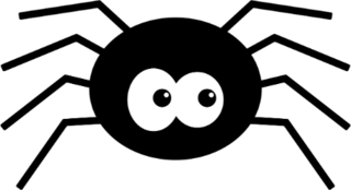 Cartoon Spider with Giant Eyes Sticker