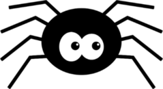 Cartoon Spider with Giant Eyes Sticker