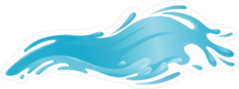 Cartoon Splashing Wave Sticker