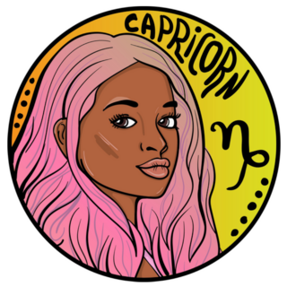 Cartoon Style Comic Zodiac Capricorn Sticker