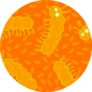 Cartoon Summer Orange Caterpillars Sticker