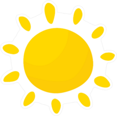Cartoon Sun Sticker