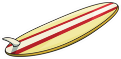Cartoon Surf Board Sticker