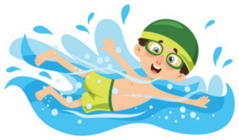 Cartoon Swimmer Sticker