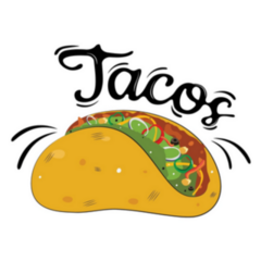 Cartoon Tacos Icon Sticker