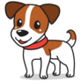 Cartoon Terrier Dog Sticker