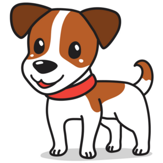 Cartoon Terrier Dog Sticker