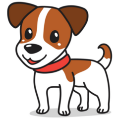 Cartoon Terrier Dog Sticker