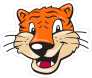 Cartoon Tiger Mascot Sticker