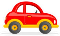 Cartoon Toy Car Sticker