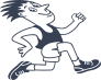 Cartoon Track & Field Runner Sticker
