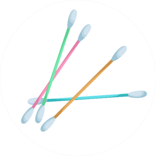 Cartoon Trendy Cotton Swabs Sticker