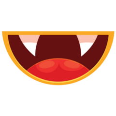 Cartoon Vampire Mouth Sticker