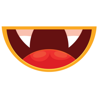 Cartoon Vampire Mouth Sticker