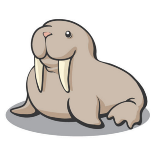 Cartoon Walrus Sticker