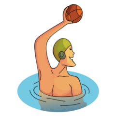 Cartoon Water Polo Sticker